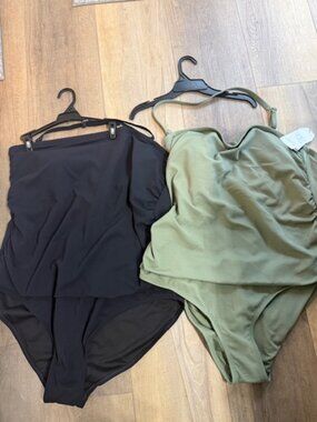 NEW 2 Pair of Time and Tru 1 Piece Bathing Suits 3XL (24W-26W)